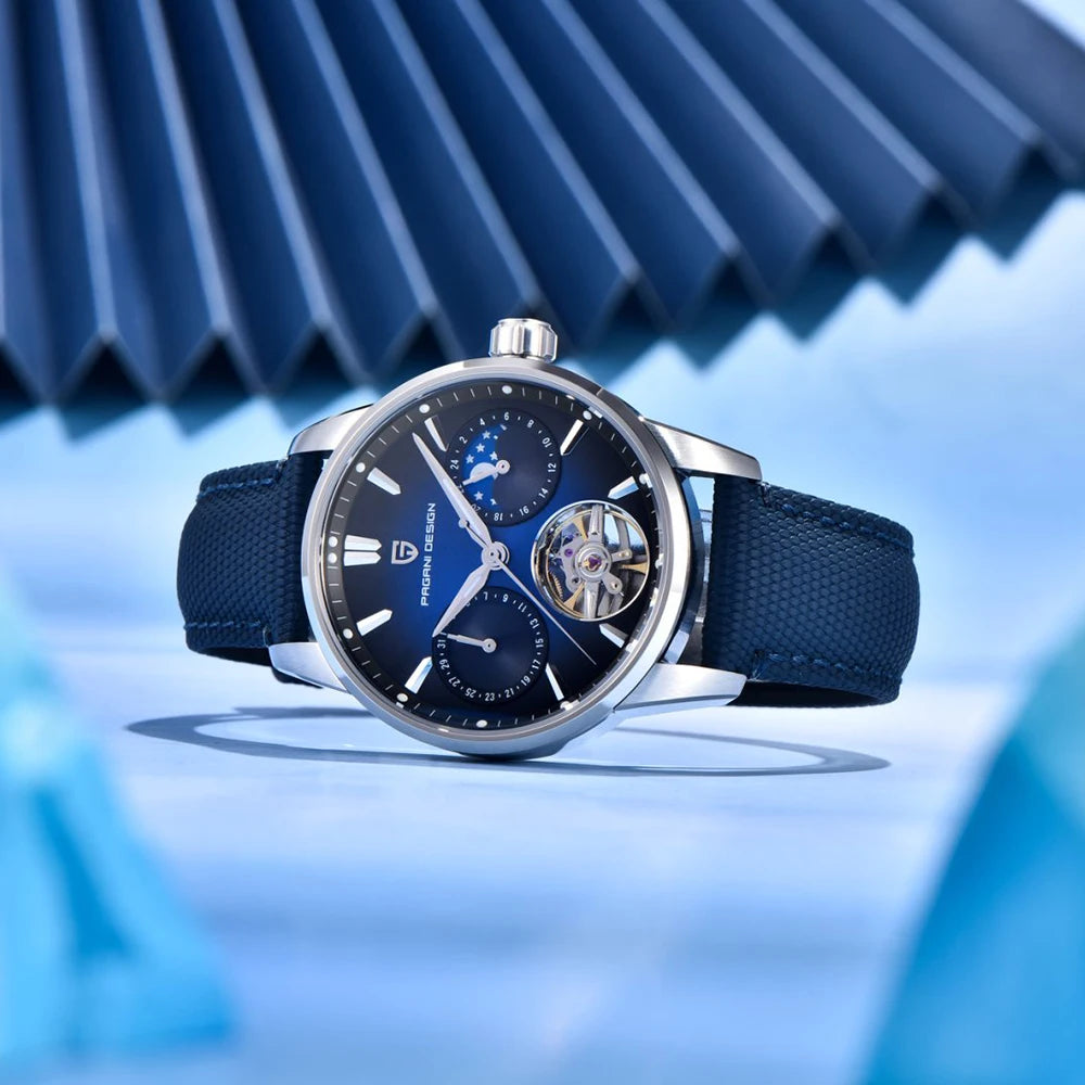 PAGANI DESIGN Top Luxury Men Clock Luminous Hollow Tourbillon Automatic Wristwatch Mechanical Stainless Steel Men's Watch Reloj