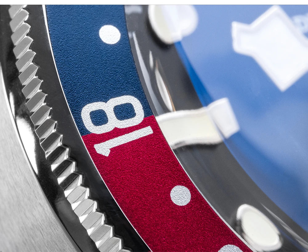 ADDIESDIVE Luxury GMT515-24H Men's Watch Diver 200m Bubble Mirror Glass BGW9 Super Luminous Stainless Steel Men's Analog Watches