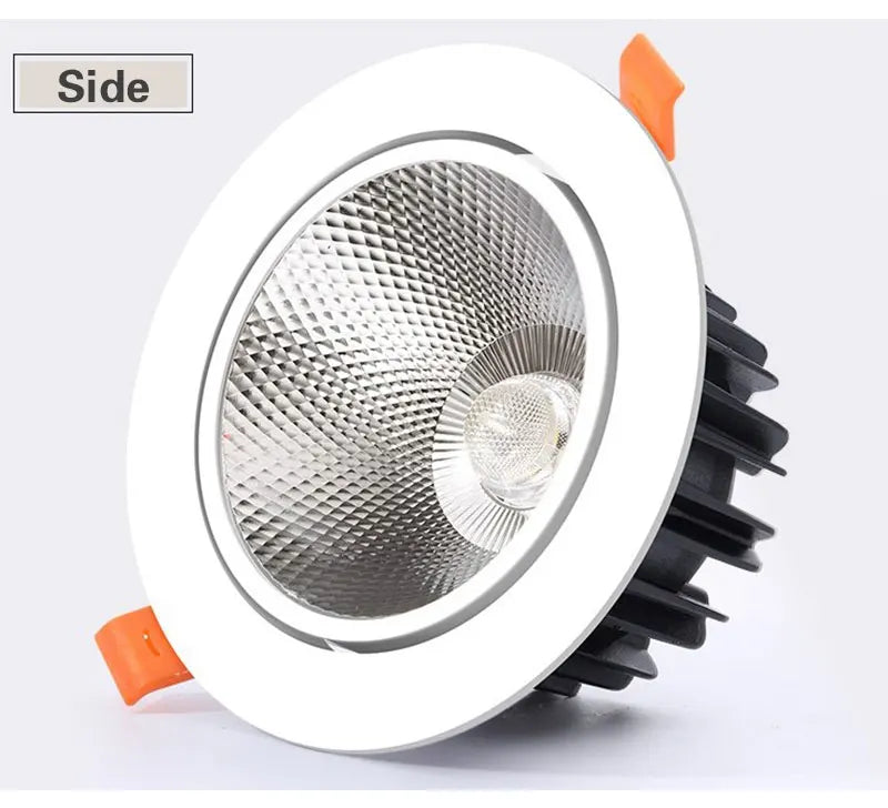 10Pcs LED Downlights 7W 9W Dimmable Spot Lights 12W 15W AC90V-260V 18W COB Chip Recessed Ceiling Lamps For Home Illumination