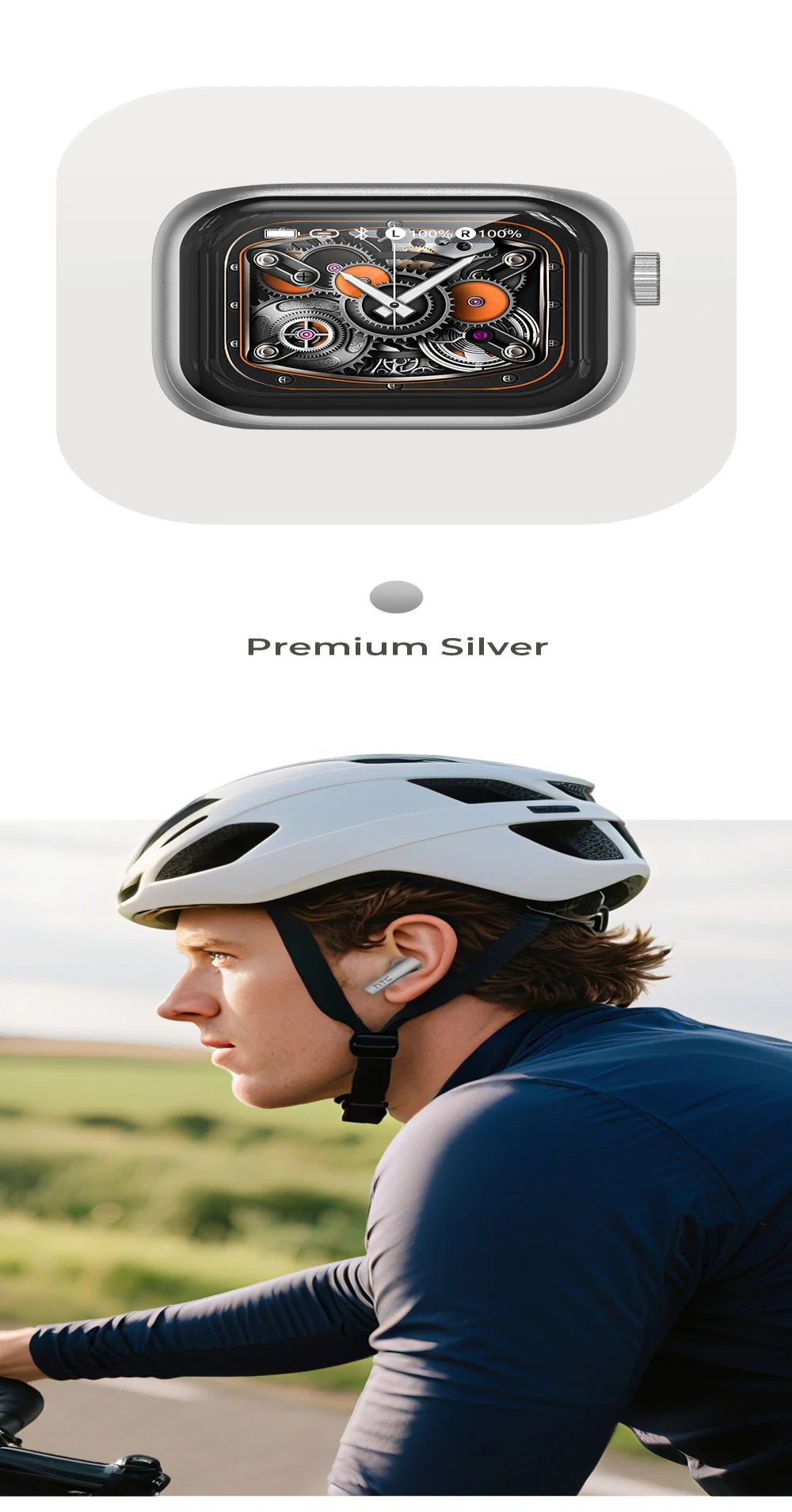 HTC NE40 Earphones Bluetooth V6 TWS Sports AI Translator Earbud Noise Reduction Wireless Headphones With Mic