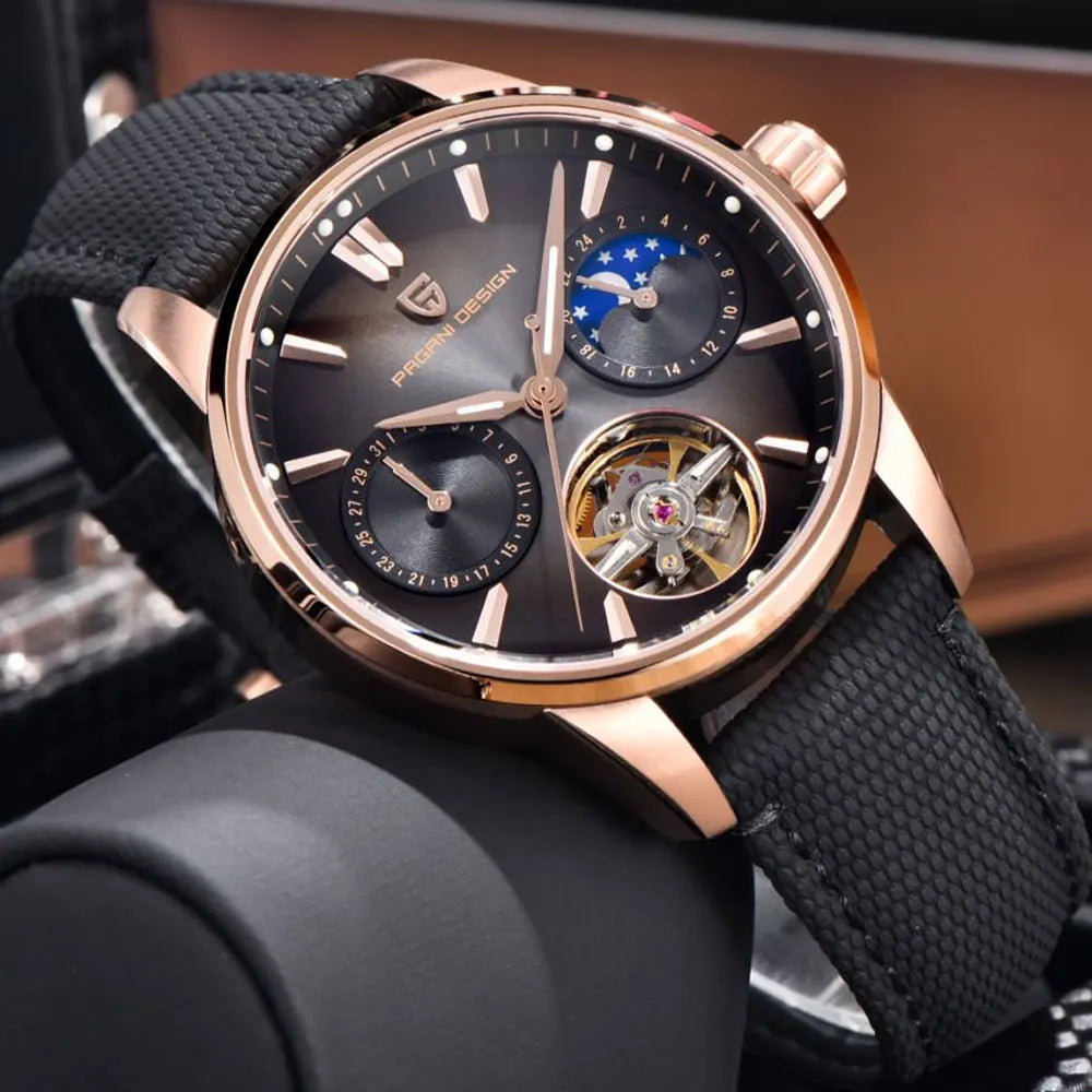 PAGANI DESIGN Tourbillon Men Wristwatch Top Brand 41mm Mechanical Watches Sapphire 100M Waterproof YS021 Gift Watch for Men 2025
