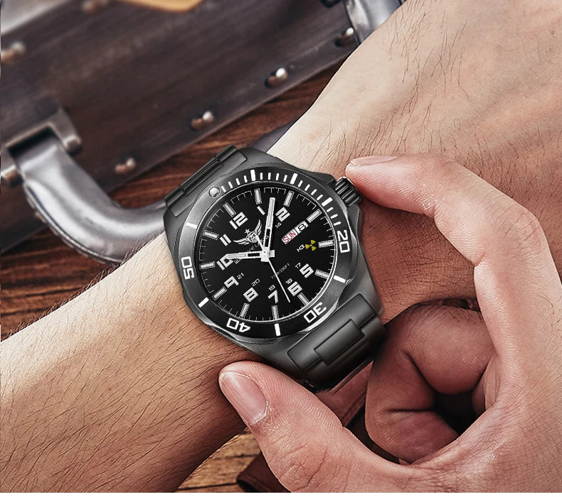 Yelang V1019 Brand 44MM Men Watch NH36 100M PROFESSIONAL WATERPROOF Deep Diving Mechanical Automatic Watch Sapphire Lens Reloj