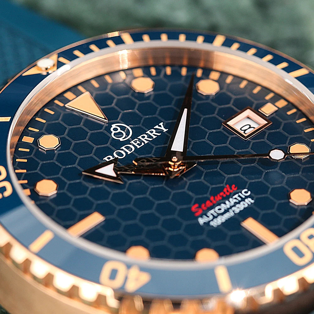 Boderry Seaturtle Titanium Diver Watch Men Luxury Bronze Watches Automatic Mechanical Wristwatch Sport 200M Waterproof Luminous