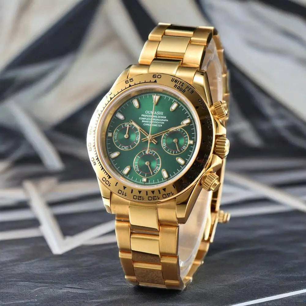 Luxury Sports Quartz Watch Sapphire Glass 316L stainless steel waterproof for men's custom watches with VK63 watch movement