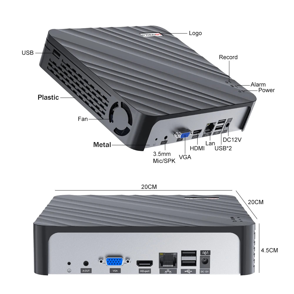 H.265 Max 12MP Output CCTV NVR 10CH 16CH 32CH 36CH 4K/12MP Security Video H.265 Motion Detect P2P CCTV NVR Face Detection