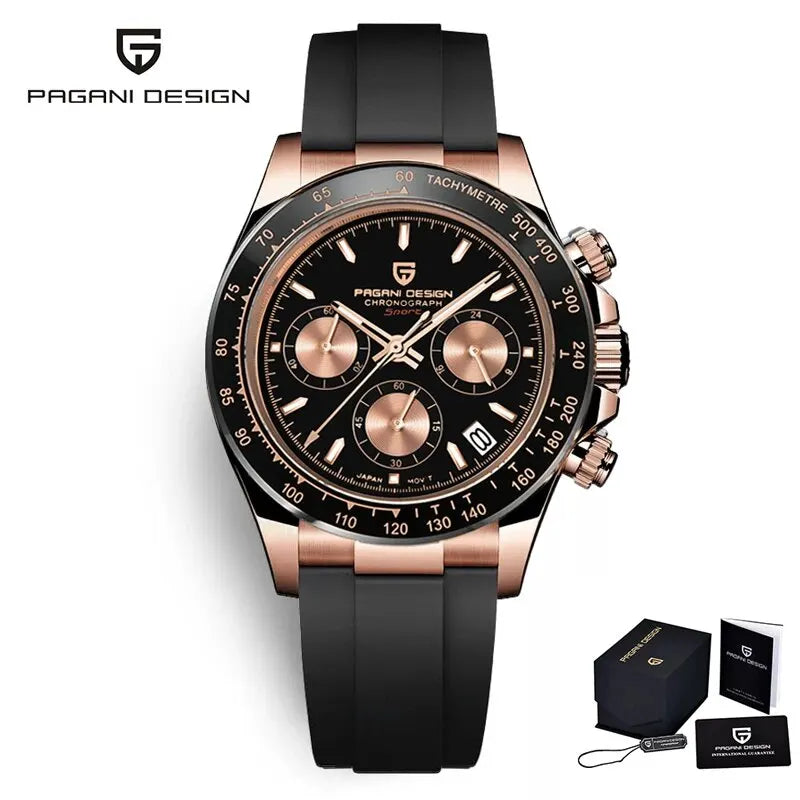 PAGANI DESIGN New 2024 Quartz Men's Watches Business Watch Mens Watches Top Brand Luxury Watch Men Chronograph VK63 Waterproof