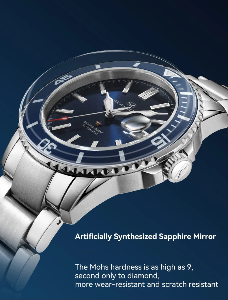 Seagull relogio masculino Men Watch 200m Diving Business Waterproof Fashion Automatic Mechanical Watch Ocean Series 816.32.1523