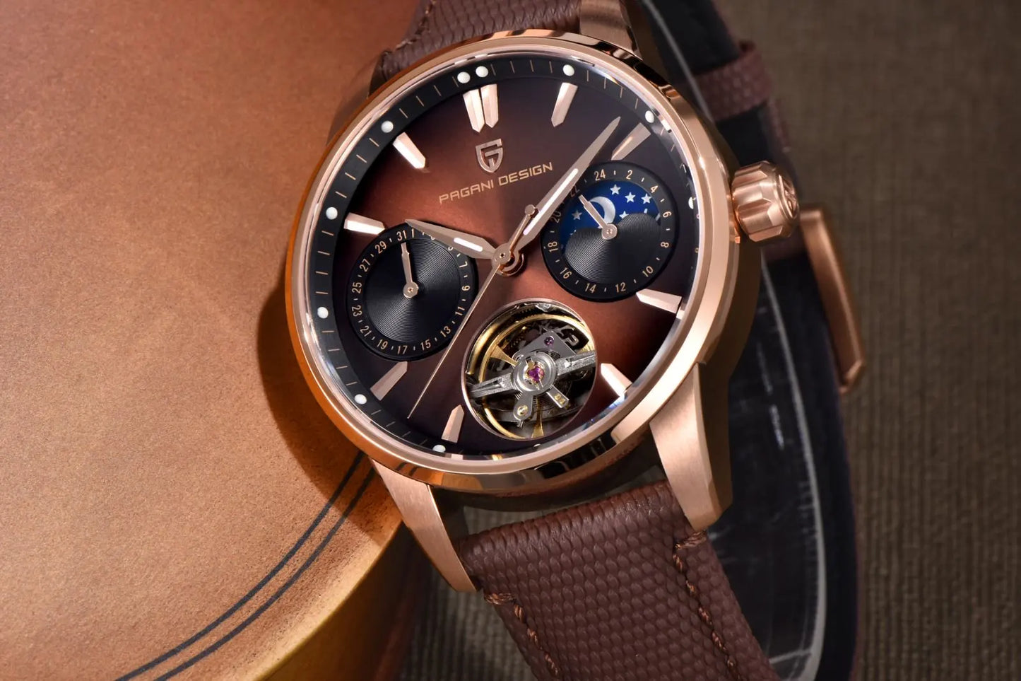 PAGANI DESIGN Top Luxury Men Clock Luminous Hollow Tourbillon Automatic Wristwatch Mechanical Stainless Steel Men's Watch Reloj