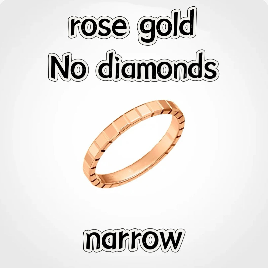 French  High-Quality S925 Sterling Silver Ice Cube Style Pave AAA Zirconia Lovers Ring For Women And Men Wedding Fashion Jewelry