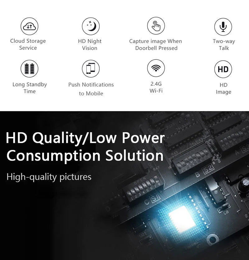 Intelligent Wireless Doorbell Home Welcome Doorbell Waterproof 300m Remote Smart Door Bell Chime EU UK US Plug Optional