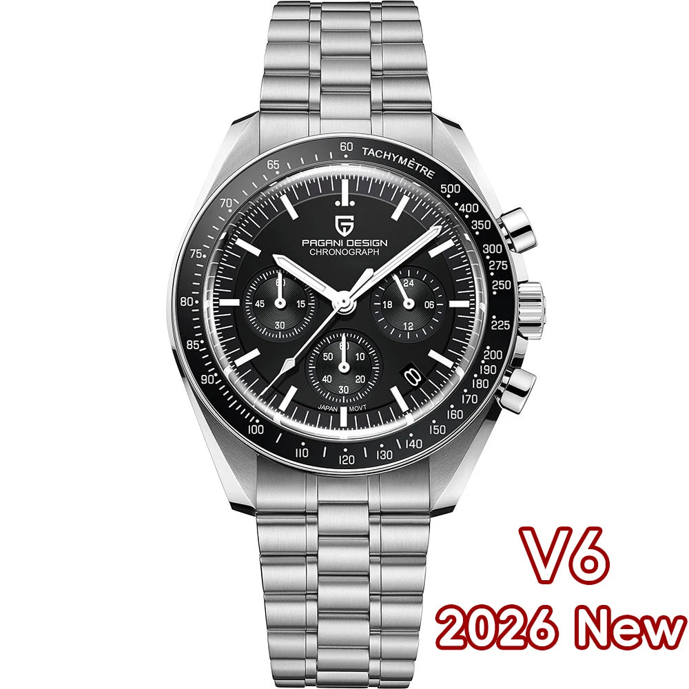 2025 New PAGANI DESIGN Tribute to CK2998 Moon Watch Retro Luxury Quartz Watches For Men Stainless steel Sport Chronograph Man