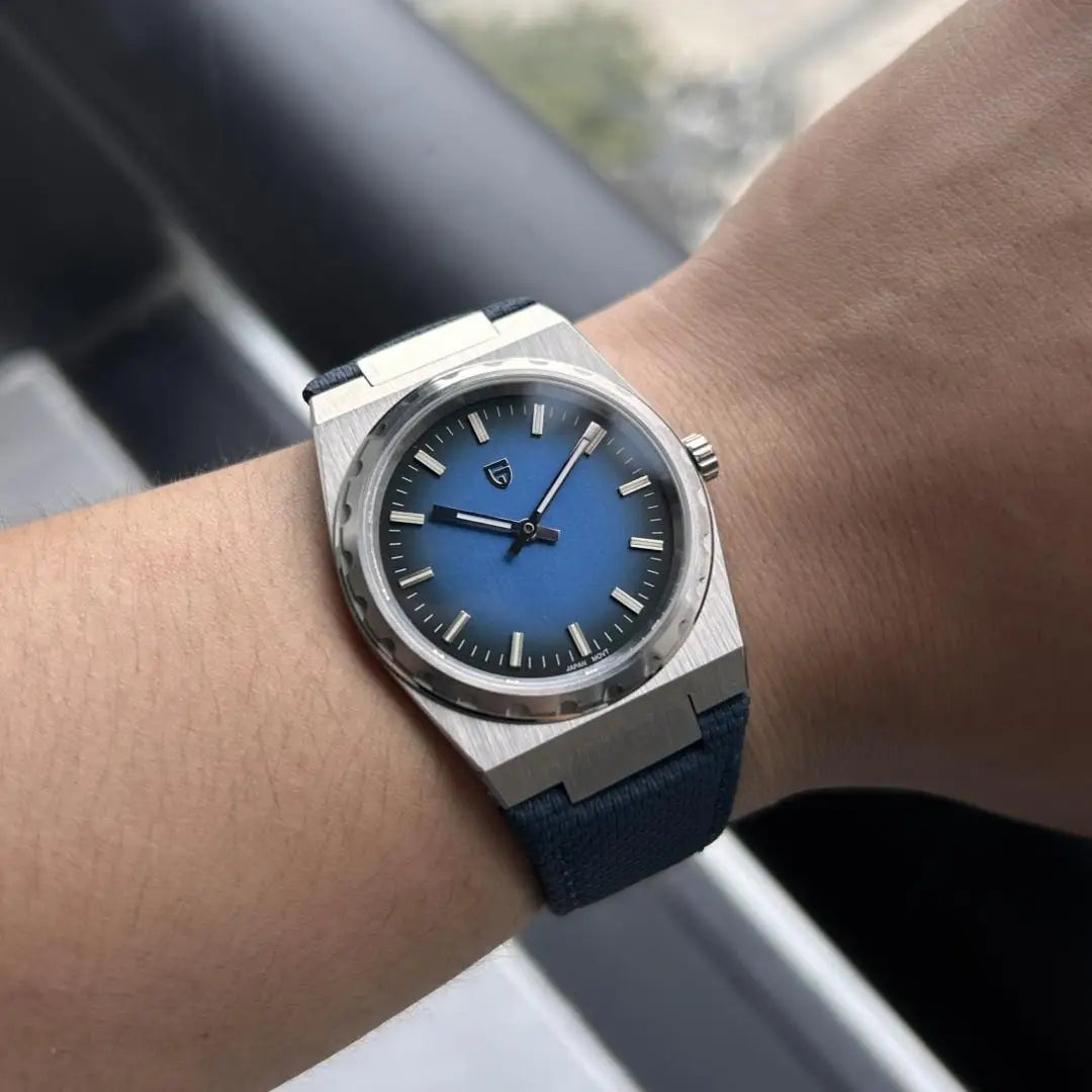 PAGANI DESIGN 2025 New Men Quartz Watch 7mm 222 PDYS020 Stainless Steel Rubber Sapphire Crystal Waterproof 100m Reloj Hombre