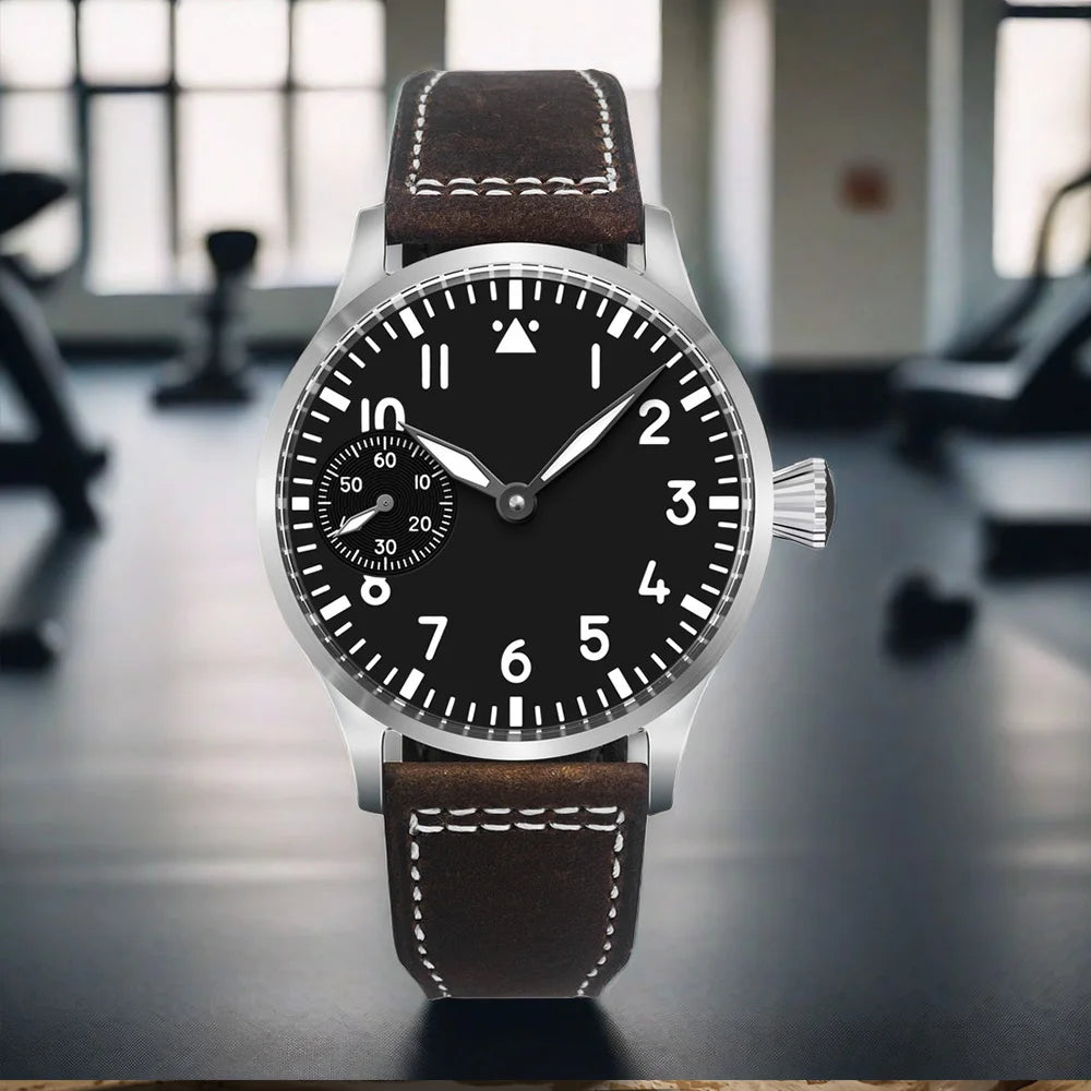 Corgeut Luxury Sapphire Glass 42 Mm Dial St3600 Or ETA6497 Hand-Wound Movement 316L Steel Case Men'S Watch 30 M Water Resistant