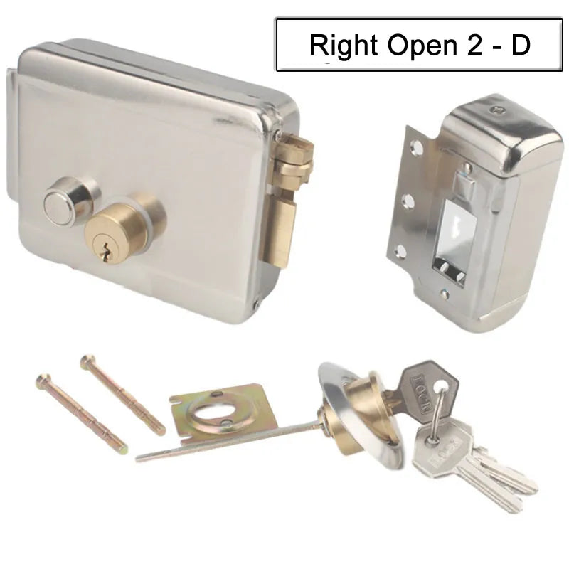 Electric Door Lock Anti-theft Double-headed Integrated Electronic Lock For 12V DC Access Control System Video Door Phone System