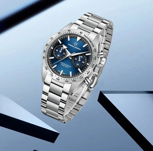 PAGANI DESIGN 2025 New Men Quartz Watch Exquisite Craftsmanship Luxury Classic Style Sapphire Glass Chronograph 100m Waterproof