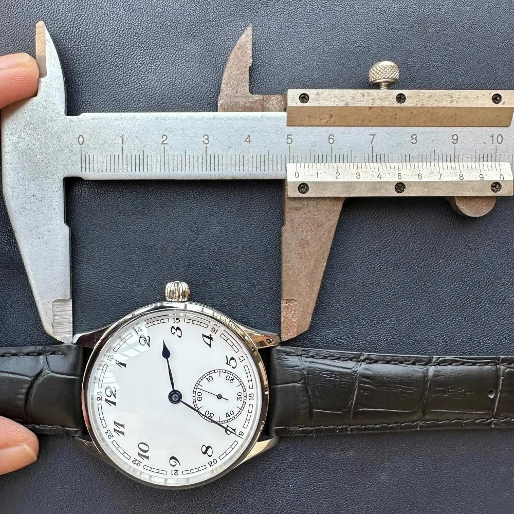 Reloj-Hombre Men's Watch for Seagull ST3600 Manual Movement, Retro Enamel Sterile Dial Business Micro Rotor Mechanical Watch