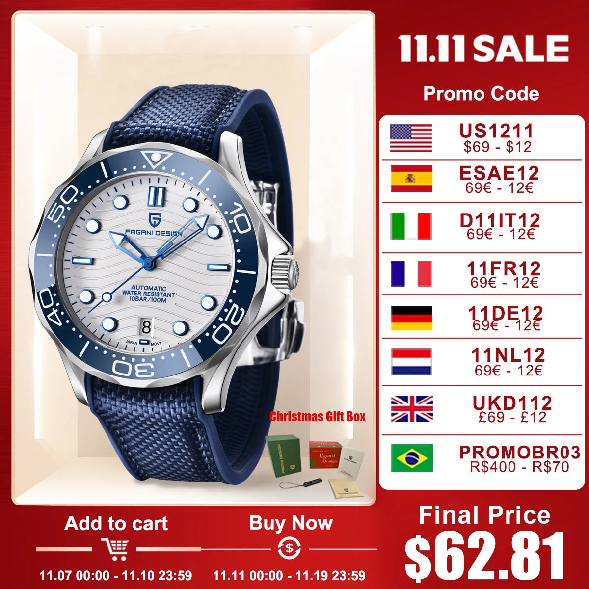 2025 New PAGANI DESIGN 007 Men's Watches Luxury Automatic Watch For Man NH35 Mechanical Wristwatches AR Sapphire Luminous Clock