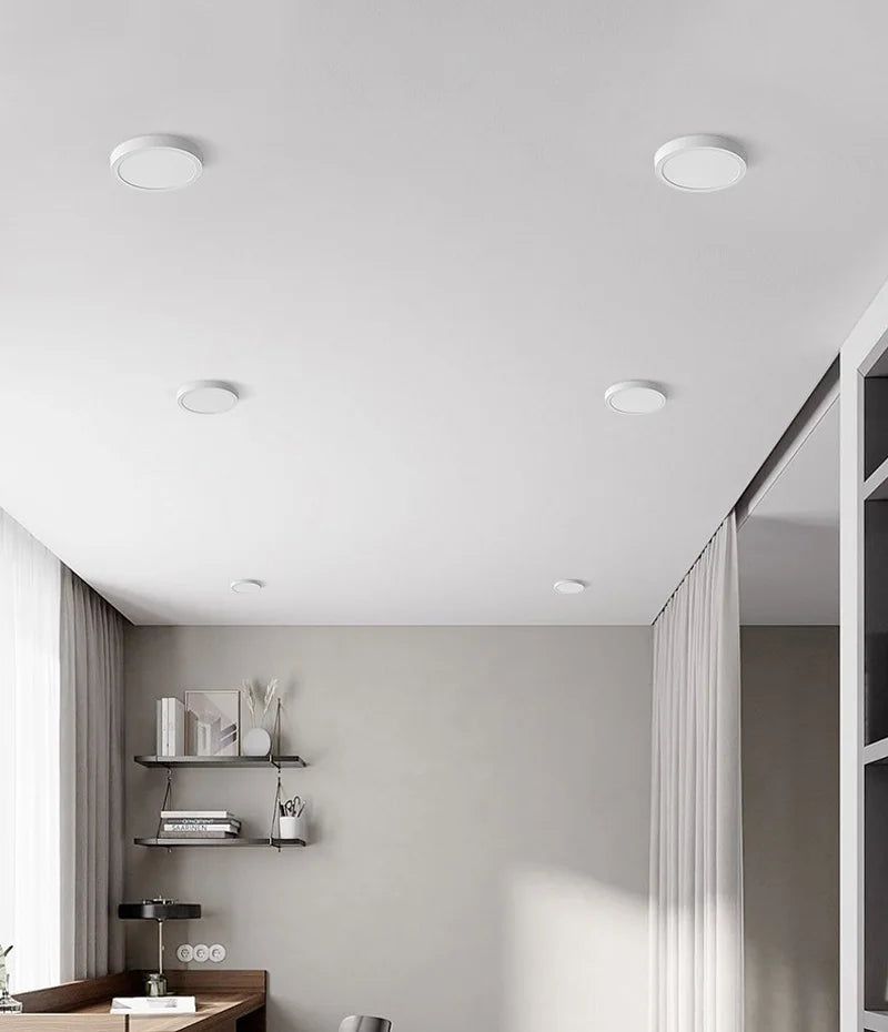 QLTEG Surface LED Square Ceiling Light 6W 12W 18W 24W 30W Round LED Panel Light Down Light with driver AC85-265V LED Indoor Lamp