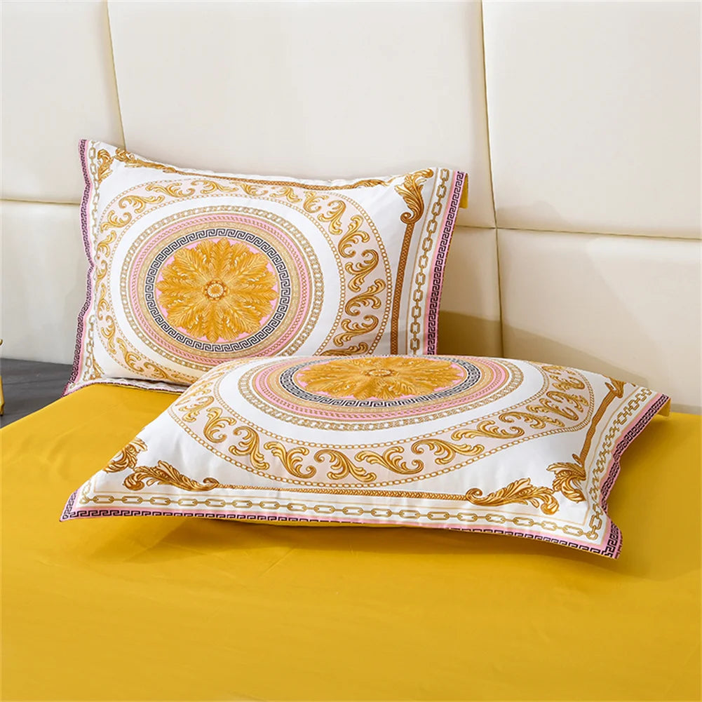 Svetanya 1200TC Golden Egyptian Cotton Bedding Set King Queen Size Sheet Duvet Cover Pillowcase  Linens （custom-made Size）