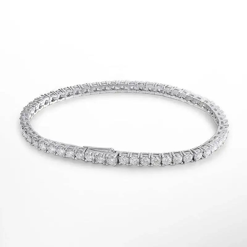 TY D VVS1 Moissanite Tennis Bracelet Original S925 Sterling Sier Plated White Gold With GRA Bracelets For Women Man
