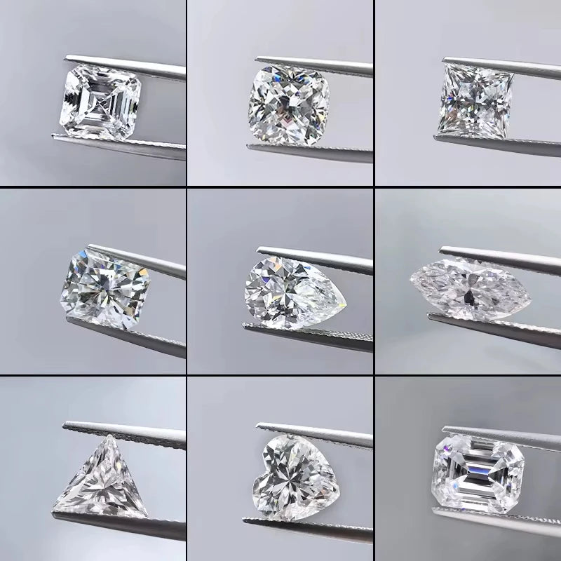 [3EX Cut] Top Belgium Cut Moissanite Stone D Color Pear Cut Gemstones Lab Grown Diamond Loose Moissanite Stone with GRA