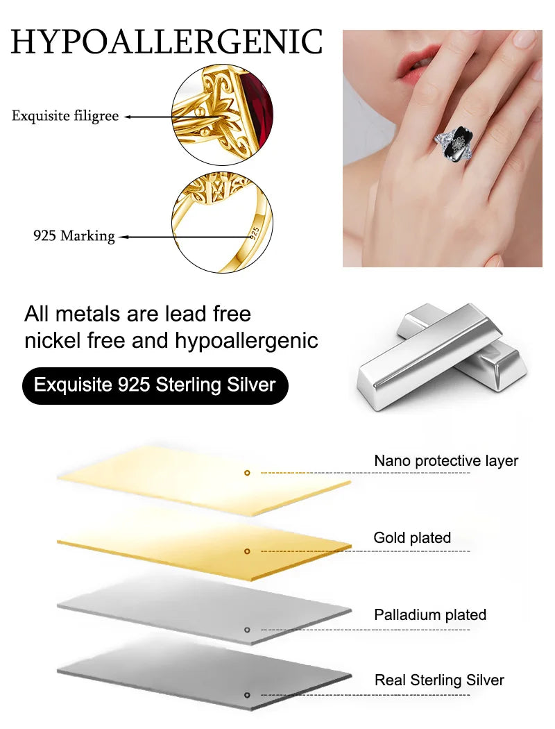 Luxury 18k Gold Plated Women Ring 1ct D vvs1 Moissanite 925 Silver Wedding Band High Quality Engagement Gift Fine Jewelry