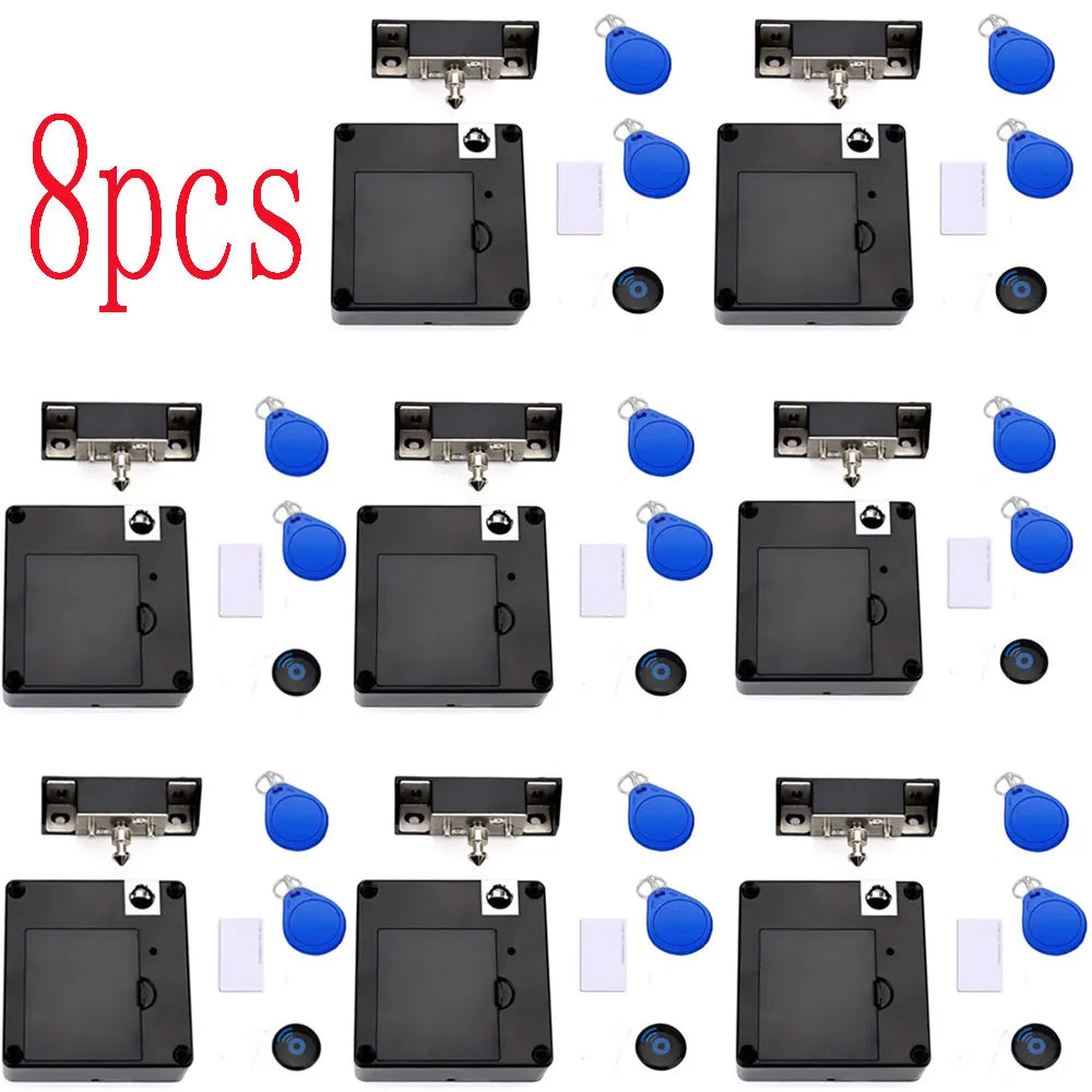 Smart Biometric Cabinet Lock Black Keyless Fingerprint Locks Anti-theft Door Lock Hidden File Drawer Wardrobe Hardware