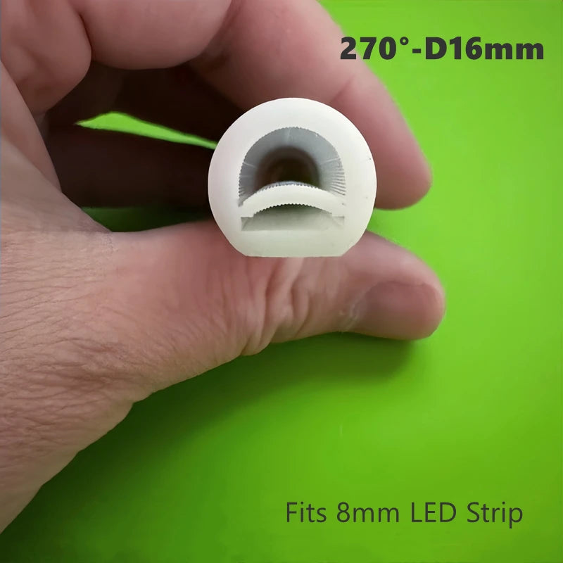 Round Flexible Silicone Strip Light 360 Degree Glowing IP65 Outdoor LED Soft Neon Tube Tape Lamp DIY Minimalist Linear Lighting