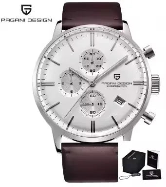 PAGANI DESIGN New Men Watches Multi time zone Quartz Business watch Auto Date Men Watches Japan Movt Watch Men Chronograph Gift