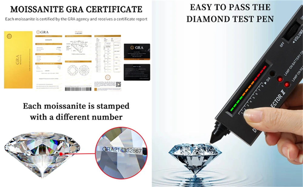 Luxury Round Cut 3.5CT Moissanite Ring for Women D VVS1 Synthetic Diamond Real S925 Silver Engagement Wedding Jewelry Pass Test