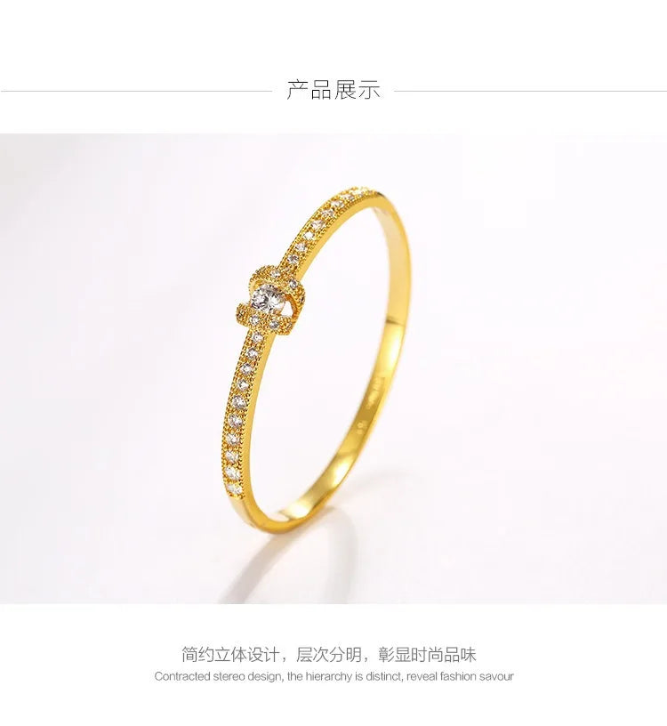 AU999 Gold Bracelet Diamond Clamps Bracelet AU750 Women's Simple Light Bracelet 24K Real Gold Bracelet Jewelry