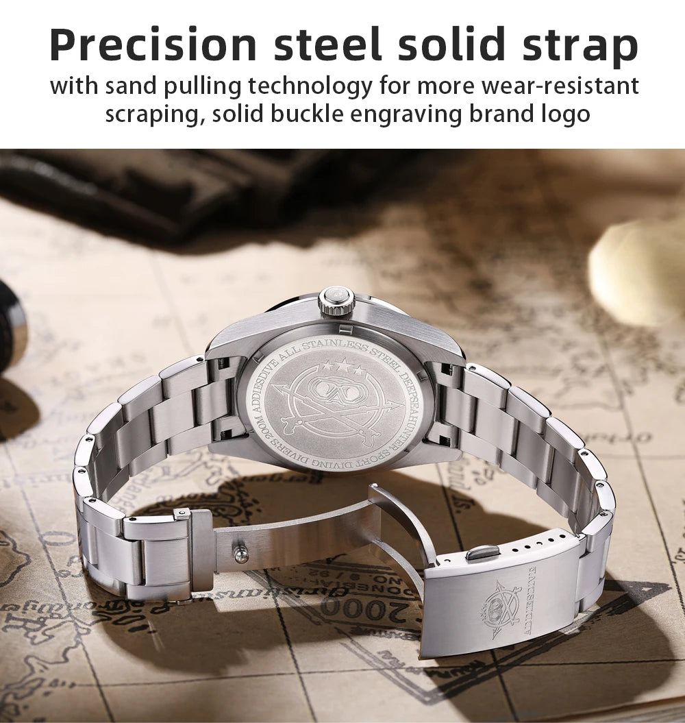 ADDIESDIVE Top Brand 39mm Quartz GMT Watches 20Bar Waterproof Luminous Bubble Mirror Sport Glass Watch for Men Relogio Masculino