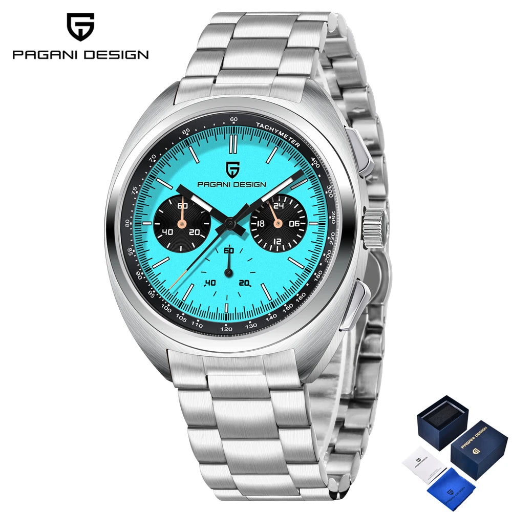 2025 New PAGANI DESIGN Men's Watches Top Luxury Quartz Watch For Men VK63 Chronograph Wristwatch Luminous AR Sapphire Clock Gift