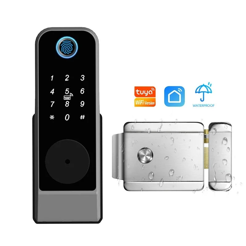 Waterproof Fingerprint Lock Tuya Wifi Remote Control Bluetooth TTLock App Mechanical Electronic Smart Door Lock For home