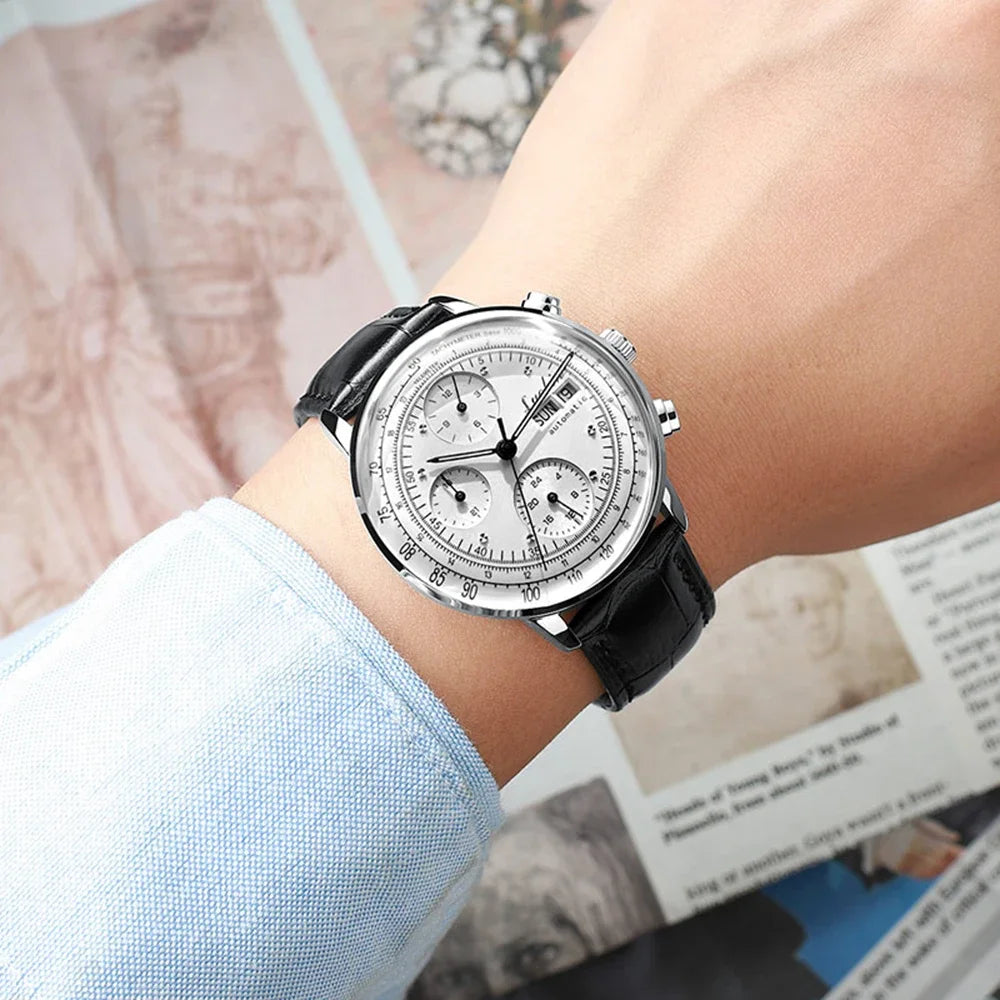 Luxury Men Watch Automatic Mechanical Watches Self Winding Business Stainless Steel Luminous Wristwatch Relojes Para Hombre 2020