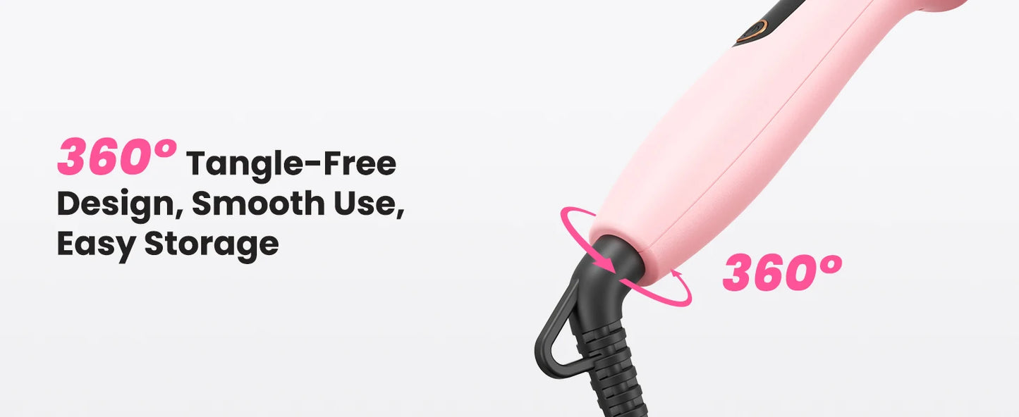 Dual Voltage Ionic Thermal Brush For Curling And Straightening 6 Temperature Settings & LED Digital Display Hot Air Styler