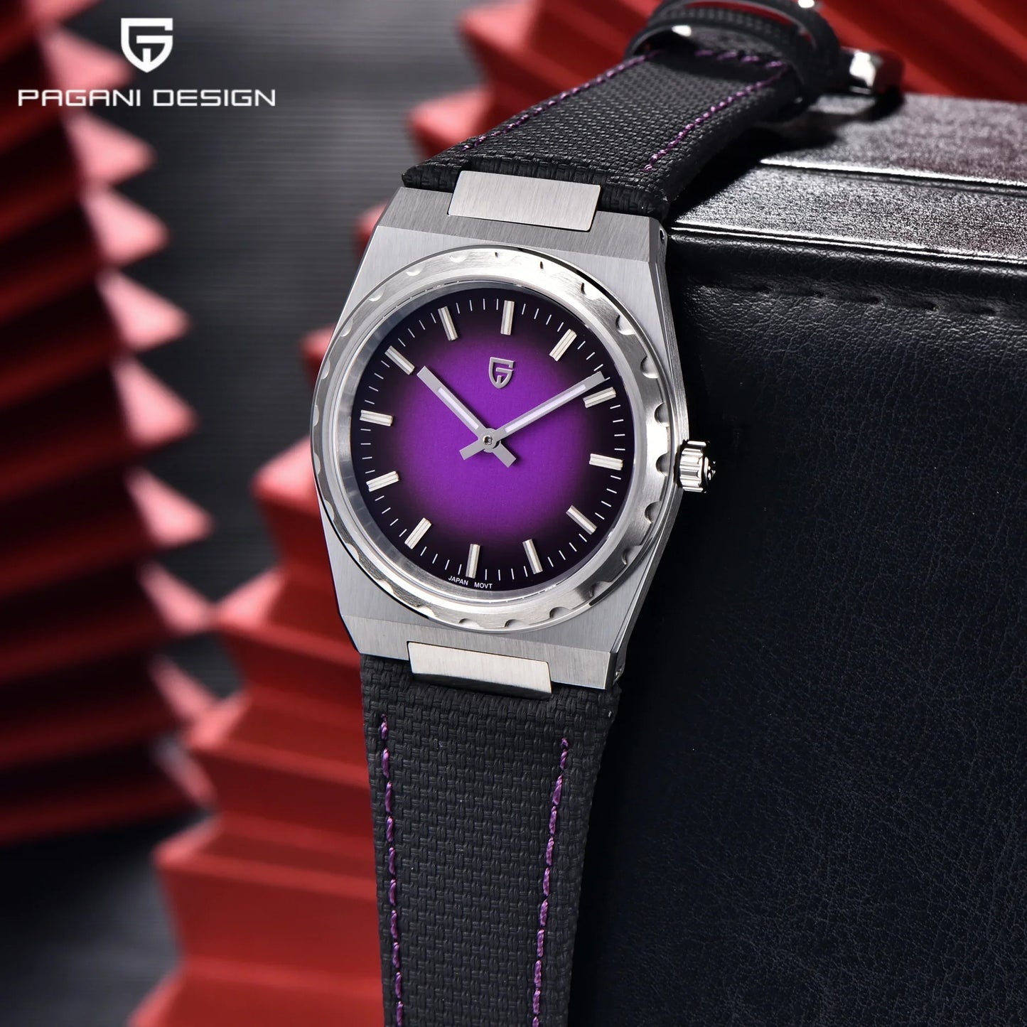 PAGANI DESIGN 2025 New Men Quartz Watch 7mm 222 PDYS020 Stainless Steel Rubber Sapphire Crystal Waterproof 100m Reloj Hombre