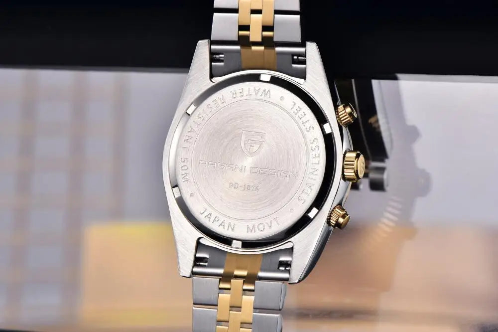 PAGANI DESIGN 2025 New PD1814 quartz watch VD53 thick 12mm stainless steel C3 sapphire watches for man pagani design watches