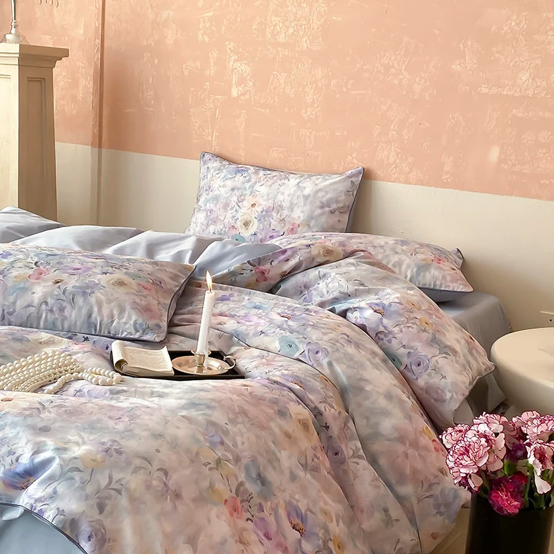 Svetanya Print Egyptian Cotton Bedding Sets Ru Queen King Size Bed Linens Pillowcase Sheet Duvet Cover Set