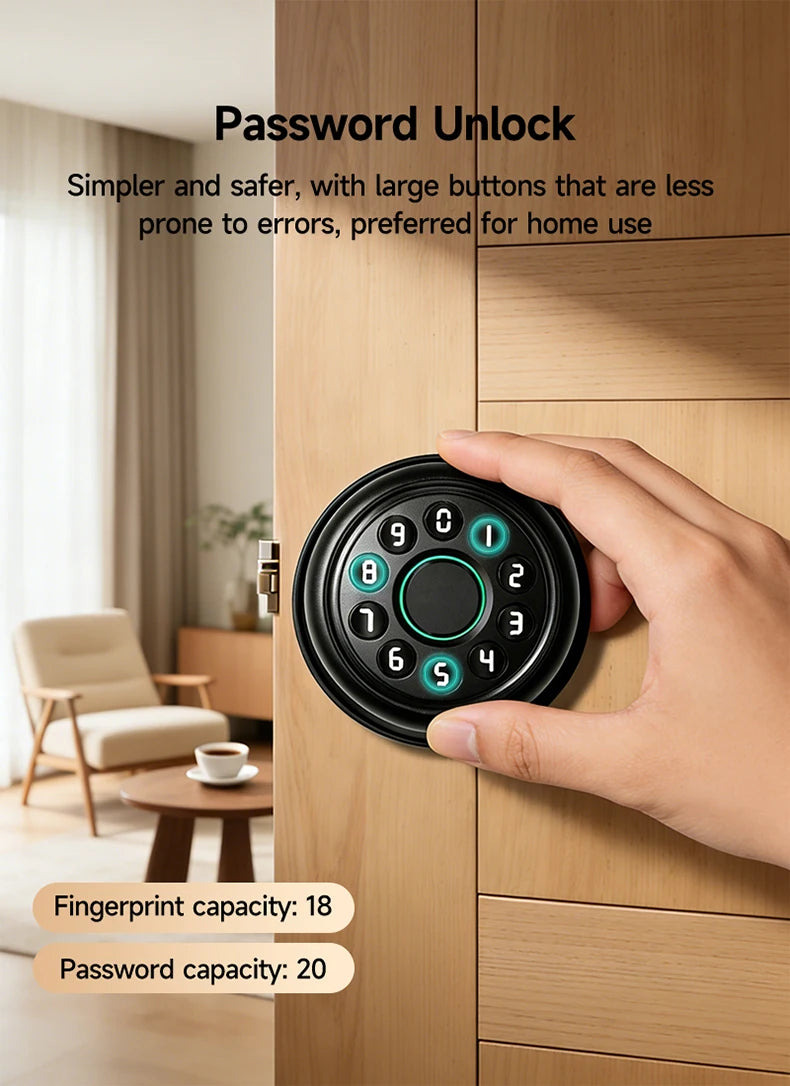 Smart door lock four in one fingerprint password IC card Tuya APP remote unlocking mechanical key suitable for home apartments