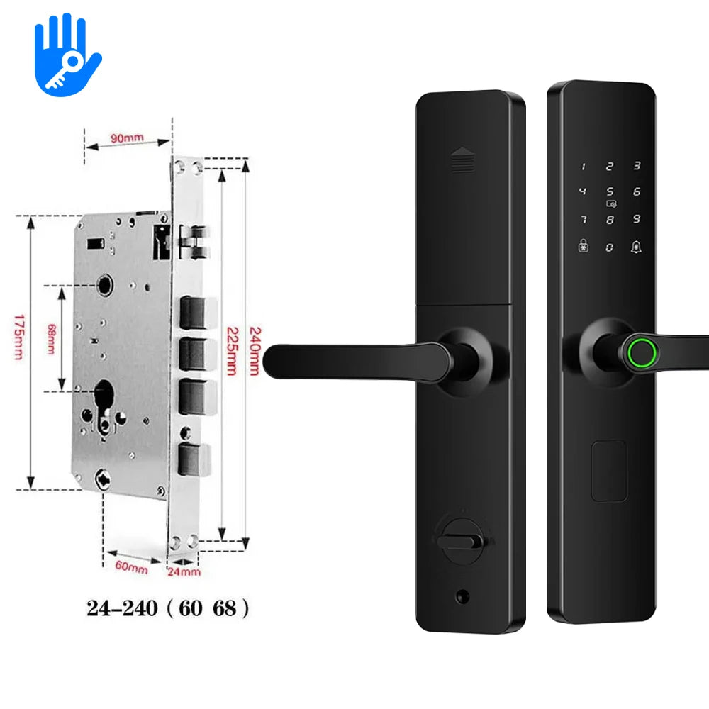 TTLOCK Smart lock with Fingerprint Password IC Card Unlock Support USB Emergency Charge ﻿for Hotel Apartment