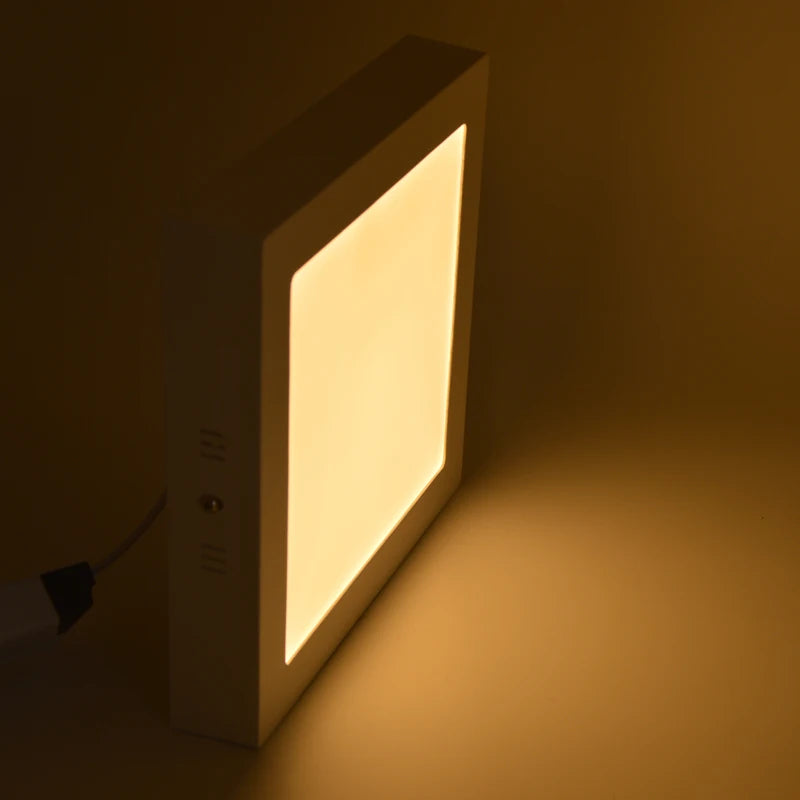 QLTEG Surface LED Square Ceiling Light 6W 12W 18W 24W 30W Round LED Panel Light Down Light with driver AC85-265V LED Indoor Lamp