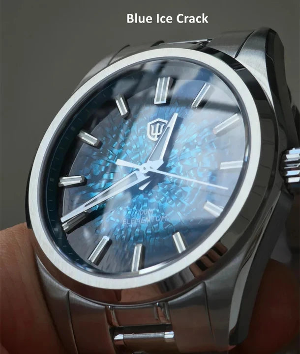 Crack-Dial Watchdives WD0003C 38mm Men Watch VH31 Sweep Seconds Quartz Movement Sapphire ice Luminous 10Bar Waterproof Watches