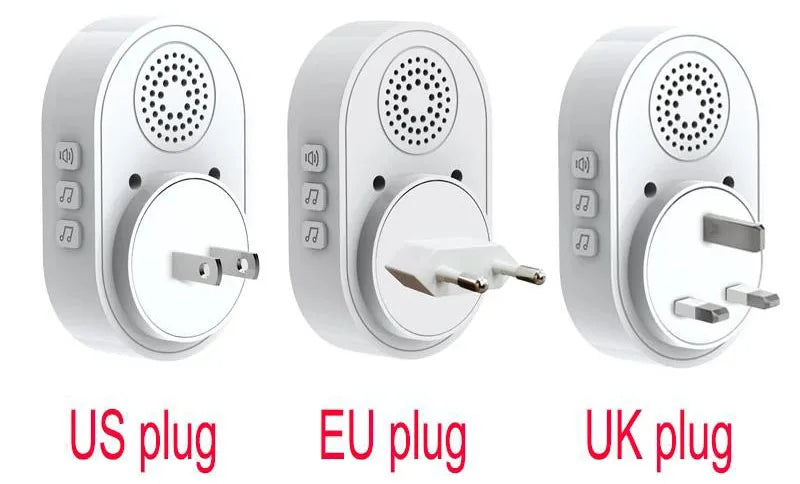Intelligent Wireless Doorbell Home Welcome Doorbell Waterproof 300m Remote Smart Door Bell Chime EU UK US Plug Optional