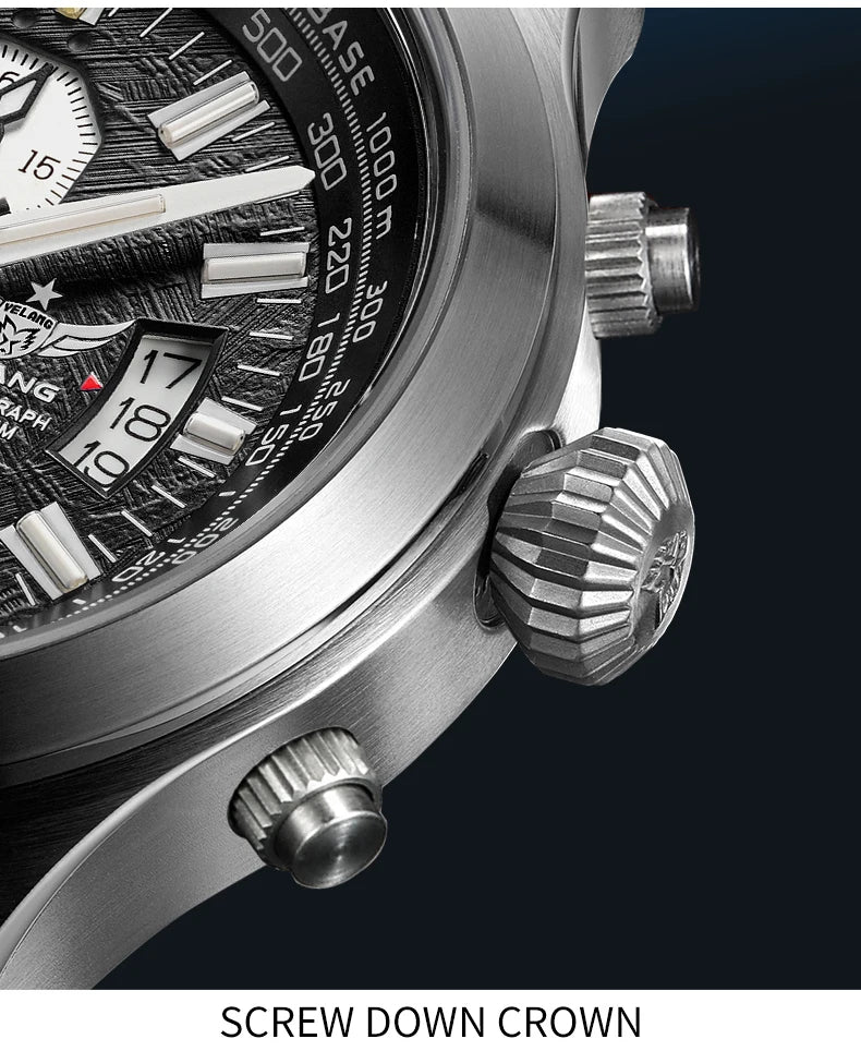 Yelang Watch For MAN Three Eyes Six Needles Quartz Watch Japan OS00 Movement Diving Watch 100M Professional Waterproof Reljo