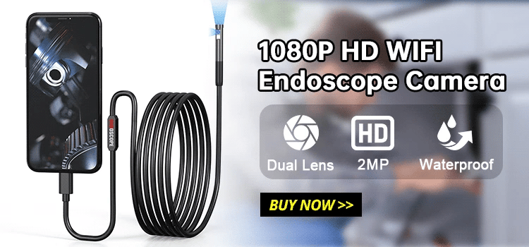 KERUI 1200P/720P WLAN Endoskop Wasserdichte Inspektions-Schlangenkamera USB Boreskop für Autos für iPhone & Android Smartphone