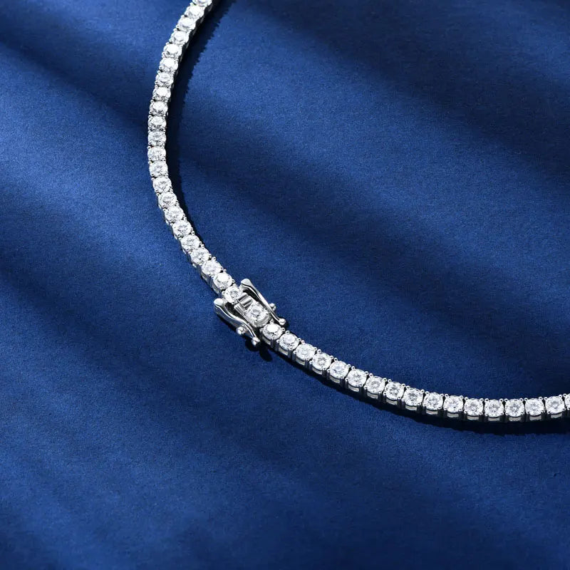 IOGOU 3mm/5mm Full Moissanite Tennis Bracelets Real 925 Sterling Silver Bracelet for Women Men Couple Sparking Fine Jewelry Gift