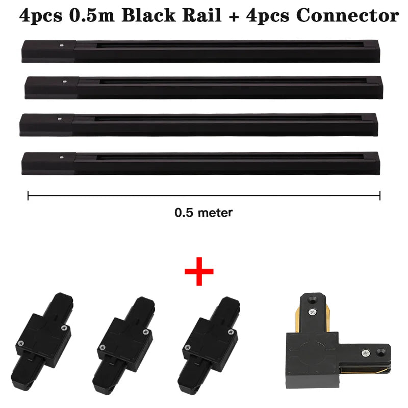 Full Set Led Track Light Fixture Rail 110-220V COB Ceiling Track Lamp 20/40W Spot Lighting For Clothing Shop Living Room Home