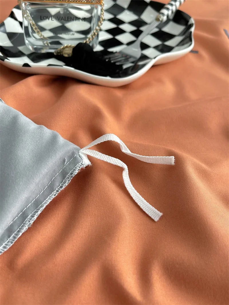 Luxury Nordic Egyptian Cotton Bedding Set King Queen Double Twin Size with Sheet Duvet Cover Pillowcase 1/2 People Bedroom Decor