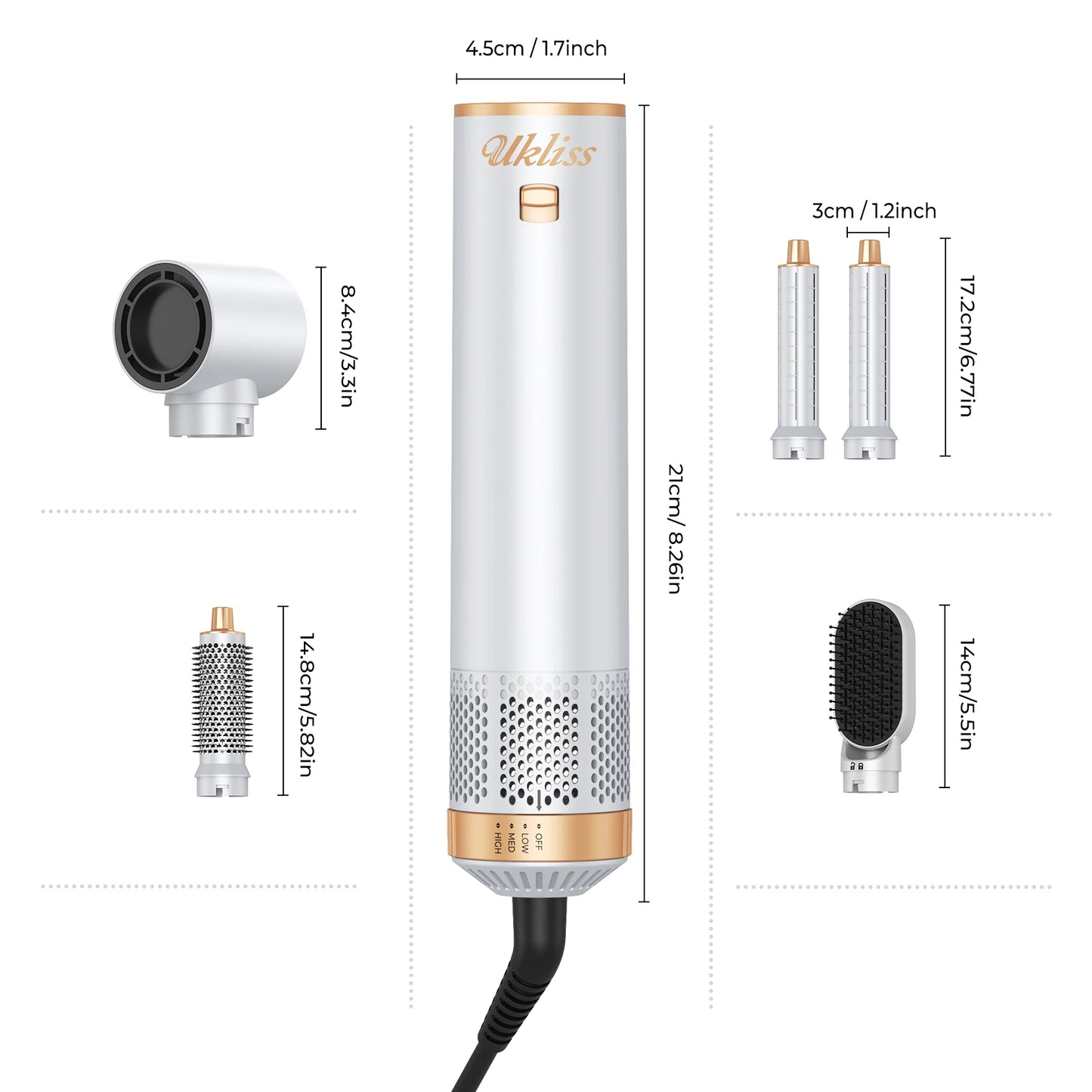 5 in 1 Hair Dryer Hot Comb Set Professional Curling Iron Hair Straightener Styling Tool For Professional Hair Dryer Household